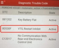 Porsche disable VTS - Отключение блокировки VTS